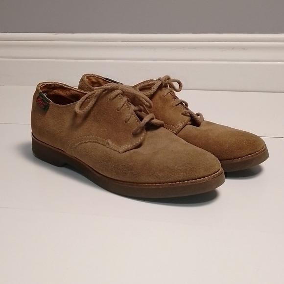 Vintage Bass made in usa suede light brown tan woman shoe. Size 7 - Picture 1 of 9